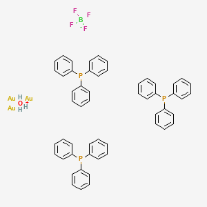 molecular formula C54H48Au3BF4OP3 B1604680 Oxidanium;gold;triphenylphosphane;tetrafluoroborate CAS No. 53317-87-6