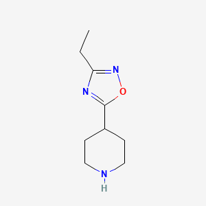 molecular formula C9H15N3O B1604688 4-(3-Ethyl-1,2,4-oxadiazol-5-YL)piperidine CAS No. 912761-48-9