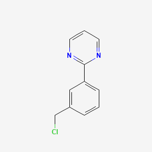 molecular formula C11H9ClN2 B1604692 2-[3-(Chloromethyl)phenyl]pyrimidine CAS No. 898289-51-5