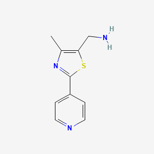 (4-Methyl-2-pyrid-4-yl-1,3-thiazol-5-yl)methylamine