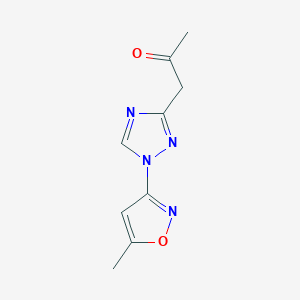 molecular formula C9H10N4O2 B1604694 1-[1-(5-Methylisoxazol-3-Yl)-1H-1,2,4-Triazol-3-Yl]Acetone CAS No. 92658-77-0