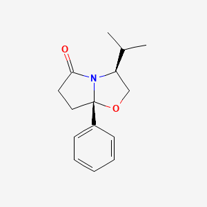 (3S,7aS)-7a-phenyl-3-propan-2-yl-2,3,6,7-tetrahydropyrrolo[2,1-b][1,3]oxazol-5-one