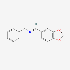 molecular formula C15H13NO2 B1604706 N-(3,4-Methylenedioxybenzylidene)benzylamine CAS No. 54089-45-1