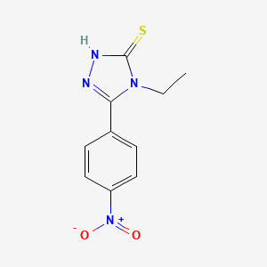 molecular formula C10H10N4O2S B1604711 4-乙基-5-(4-硝基苯基)-4H-[1,2,4]三唑-3-硫醇 CAS No. 29527-36-4