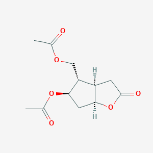 molecular formula C12H16O6 B1604733 ((3aR,4S,5R,6aS)-5-乙酰氧基-2-氧代六氢-2H-环戊[b]呋喃-4-基)甲基乙酸酯 CAS No. 62939-82-6