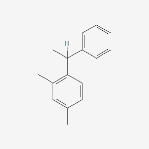 molecular formula C16H18 B1604736 4-(1-Phenylethyl)-m-xylene CAS No. 6165-52-2