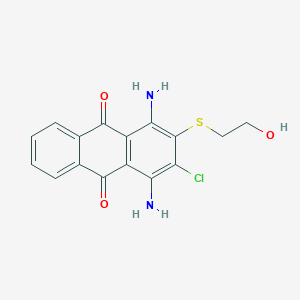molecular formula C16H13ClN2O3S B1604757 9,10-Anthracenedione, 1,4-diamino-2-chloro-3-[(2-hydroxyethyl)thio]- CAS No. 58065-21-7