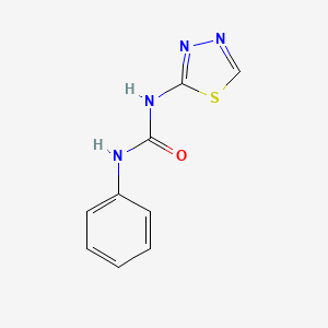 molecular formula C9H8N4OS B1604759 Urea, N-phenyl-N'-1,3,4-thiadiazol-2-yl- CAS No. 41118-83-6