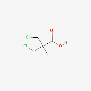 molecular formula C5H8Cl2O2 B1604765 Propanoic acid, 3-chloro-2-(chloromethyl)-2-methyl- CAS No. 67329-11-7