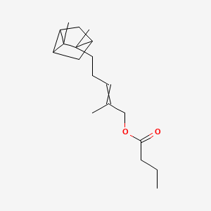 molecular formula C19H30O2 B1604768 5-(2,3-Dimethyltricyclo[2.2.1.02,6]hept-3-yl)-2-methylpent-2-enyl butyrate CAS No. 67633-99-2