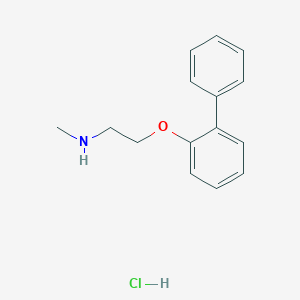 molecular formula C15H18ClNO B160477 Ethanamine, 2-((1,1'-biphenyl)-2-yloxy)-N-methyl-, hydrochloride CAS No. 125849-16-3