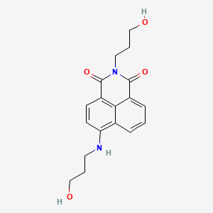 molecular formula C18H20N2O4 B1604786 2-(3-Hydroxypropyl)-6-[(3-hydroxypropyl)amino]-1h-benz[de]isoquinoline-1,3(2h)-dione CAS No. 52821-24-6