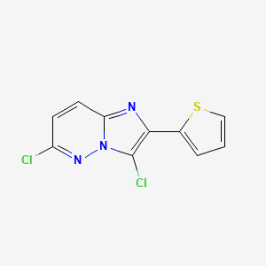 molecular formula C10H5Cl2N3S B1604825 3,6-Dichloro-2-(2-thienyl)imidazo[1,2-b]pyridazine CAS No. 483367-56-2