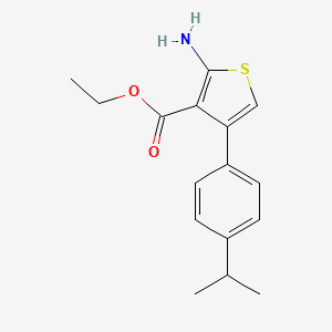 molecular formula C16H19NO2S B1604829 Ethyl 2-amino-4-(4-isopropylphenyl)thiophene-3-carboxylate CAS No. 315683-17-1