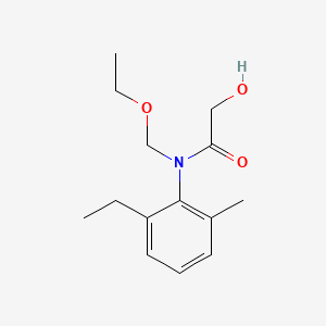 molecular formula C14H21NO3 B1604847 乙酰胺，N-(乙氧甲基)-N-(2-乙基-6-甲基苯基)-2-羟基- CAS No. 60090-47-3