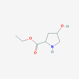 molecular formula C7H13NO3 B1604897 Ethyl 4-hydroxypyrrolidine-2-carboxylate CAS No. 1079350-28-9