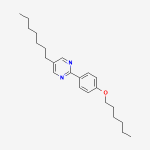 molecular formula C23H34N2O B1604899 5-N-Heptyl-2-[4-(n-hexyloxy)phenyl]-pyrimidine CAS No. 57202-37-6