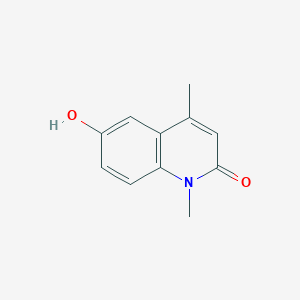 molecular formula C11H11NO2 B160490 6-Hydroxy-1,4-dimethylquinolin-2(1H)-one CAS No. 1843-88-5