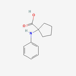 molecular formula C12H15NO2 B1604915 1-(Phenylamino)cyclopentanecarboxylic acid CAS No. 6636-94-8