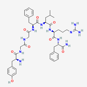 molecular formula C43H59N11O8 B1604934 Enkephalin-leu, arg(6)-phenh2(7)- CAS No. 80690-78-4
