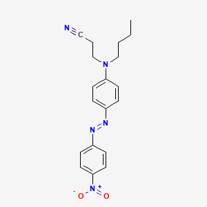 molecular formula C19H21N5O2 B1604947 3-[Butyl[4-[(4-nitrophenyl)azo]phenyl]amino]propiononitrile CAS No. 69472-19-1