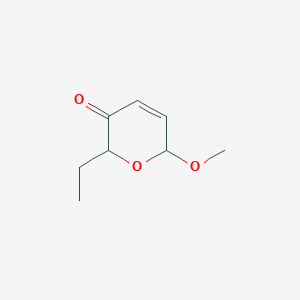 molecular formula C8H12O3 B1604960 2H-吡喃-3(6H)-酮，2-乙基-6-甲氧基- CAS No. 60249-14-1