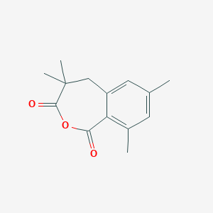 4,4,7,9-tetramethyl-5H-2-benzoxepine-1,3-dione