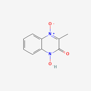 molecular formula C9H8N2O3 B1604964 1-Hydroxy-3-methyl-4-oxidoquinoxalin-4-ium-2-one CAS No. 26438-48-2