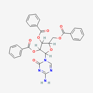 B1604978 [5-(4-Amino-2-oxo-1,3,5-triazin-1-yl)-3,4-dibenzoyloxyoxolan-2-yl]methyl benzoate CAS No. 28998-36-9