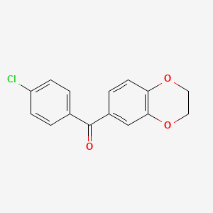 molecular formula C15H11ClO3 B1604988 4-Chloro-3',4'-(ethylenedioxy)benzophenone CAS No. 101018-98-8