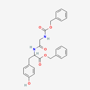 molecular formula C26H26N2O6 B1605012 Benzyl 3-(4-hydroxyphenyl)-2-[[2-(phenylmethoxycarbonylamino)acetyl]amino]propanoate CAS No. 57294-46-9