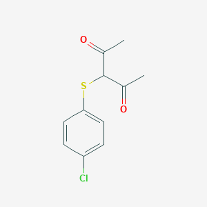 molecular formula C11H11ClO2S B160503 3-[(4-Chlorophenyl)thio]pentane-2,4-dione CAS No. 132787-93-0
