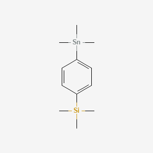 molecular formula C12H22SiSn B1605031 Silane, trimethyl[p-(trimethylstannyl)phenyl]- CAS No. 944-32-1