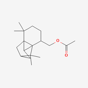 molecular formula C18H28O2 B1605032 2,3b-Methano-3bH-cyclopenta(1,3)cyclopropa(1,2)benzene-4-methanol, octahydro-7,7,8,8-tetramethyl-, acetate CAS No. 59056-62-1