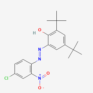molecular formula C20H24ClN3O3 B1605036 Phenol, 2-[(4-chloro-2-nitrophenyl)azo]-4,6-bis(1,1-dimethylethyl)- CAS No. 52184-29-9
