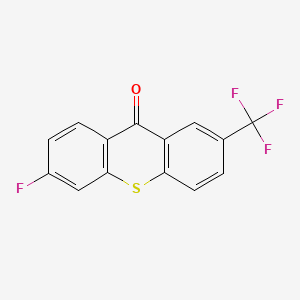 molecular formula C14H6F4OS B1605038 6-Fluoro-2-(trifluoromethyl)-9H-thioxanthen-9-one CAS No. 53542-37-3