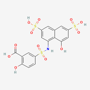 Benzoic acid, 2-hydroxy-5-[[(8-hydroxy-3,6-disulfo-1-naphthalenyl)amino]sulfonyl]-