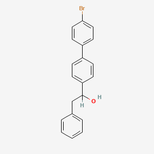 molecular formula C20H17BrO B1605048 4'-Bromo-alpha-(phenylmethyl)[1,1'-biphenyl]-4-methanol CAS No. 60313-17-9