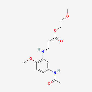 molecular formula C15H22N2O5 B1605063 beta-Alanine, N-[5-(acetylamino)-2-methoxyphenyl]-, 2-methoxyethyl ester CAS No. 36339-04-5