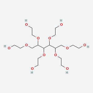 molecular formula C18H38O12 B1605067 Poly(oxy-1,2-ethanediyl), alpha-hydro-omega-hydroxy-, ether with D-glucitol (6:1) CAS No. 53694-15-8