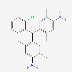 molecular formula C23H25ClN2 B1605074 Benzenamine, 4,4'-[(2-chlorophenyl)methylene]bis[2,5-dimethyl- CAS No. 81-71-0