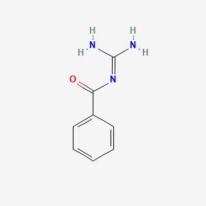 molecular formula C8H9N3O B1605093 苯甲酰胺，N-(氨基亚氨基甲基)- CAS No. 3166-00-5