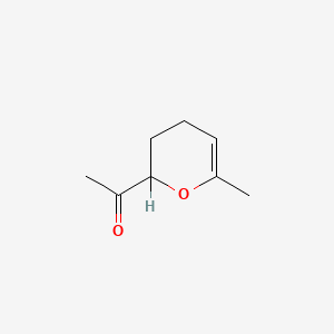 molecular formula C8H12O2 B1605107 Ethanone, 1-(3,4-dihydro-6-methyl-2H-pyran-2-yl)- CAS No. 28450-02-4