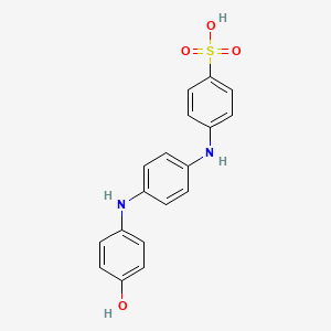 molecular formula C18H16N2O4S B1605126 4-((4-((4-Hydroxyphenyl)amino)phenyl)amino)benzenesulphonic acid CAS No. 6421-80-3