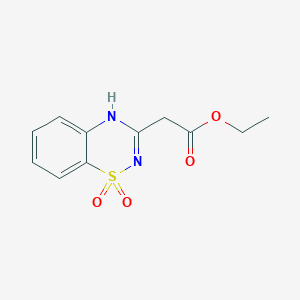 molecular formula C11H12N2O4S B1605134 2H-1,2,4-Benzothiadiazine-3-acetic acid ethyl ester 1,1-dioxide CAS No. 53971-22-5