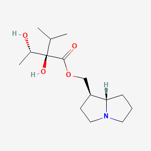 molecular formula C15H27NO4 B1605163 Butanoic acid, 2,3-dihydroxy-2-(1-methylethyl)-, ((1R,7aS)-hexahydro-1H-pyrrolizin-1-yl)methyl ester, (2R,3S)- CAS No. 68473-85-8