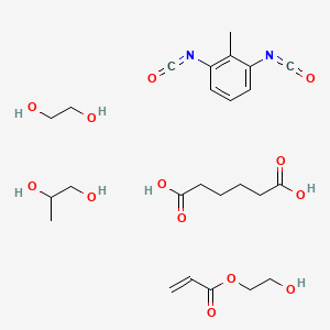 molecular formula C25H38N2O13 B1605175 1,3-diisocyanato-2-methylbenzene;ethane-1,2-diol;hexanedioic acid;2-hydroxyethyl prop-2-enoate;propane-1,2-diol CAS No. 69011-31-0