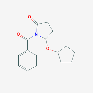 molecular formula C16H19NO3 B160523 1-Benzoyl-5-cyclopentyloxypyrrolidin-2-one CAS No. 136410-22-5