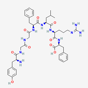 (2S)-2-[[(2S)-2-[[(2S)-2-[[(2S)-2-[[2-[[2-[[(2S)-2-amino-3-(4-hydroxyphenyl)propanoyl]amino]acetyl]amino]acetyl]amino]-3-phenylpropanoyl]amino]-4-methylpentanoyl]amino]-5-(diaminomethylideneamino)pentanoyl]amino]-3-phenylpropanoic acid