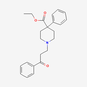 molecular formula C23H27NO3 B1605252 Ethyl 1-(3-oxo-3-phenylpropyl)-4-phenylpiperidine-4-carboxylate CAS No. 4310-87-6